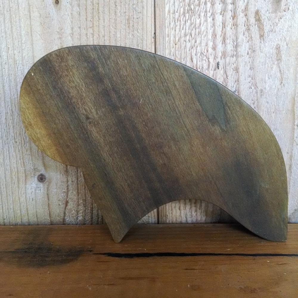Buffalo Shape Wood Sculpture Handcrafted